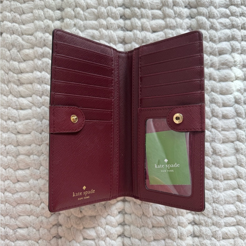 Kate Spade | Stacy Wallet in Burgundy - Picture 4 of 5